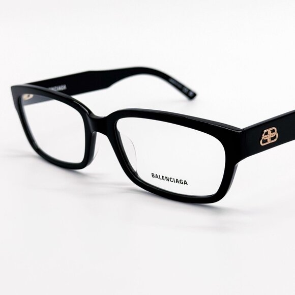 NEW BALENCIAGA EYEGLASSES BB0065O 001 SQUARE BLACK WOMEN EYEWEAR BALENCIAGA - Picture 3 of 8